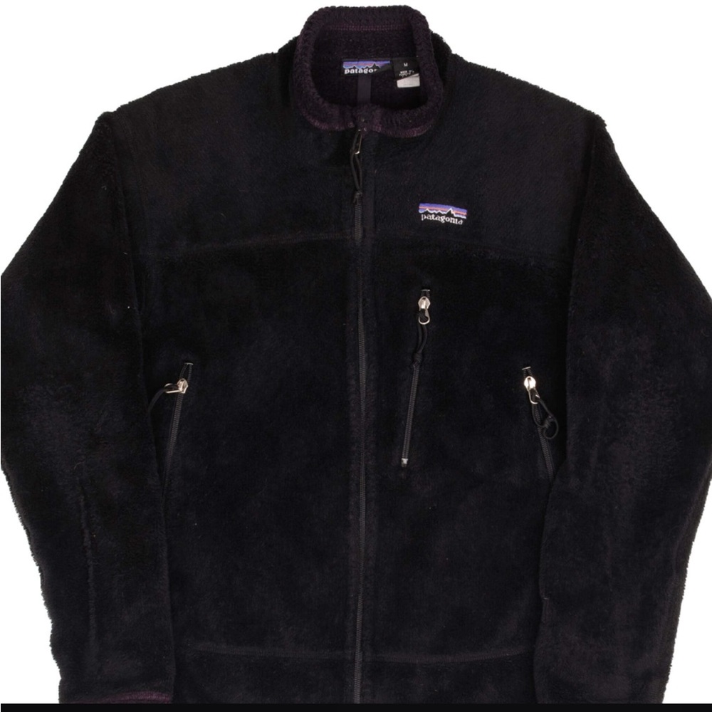 Patagonia Black Performance Jacket with Stand-Up Collar L